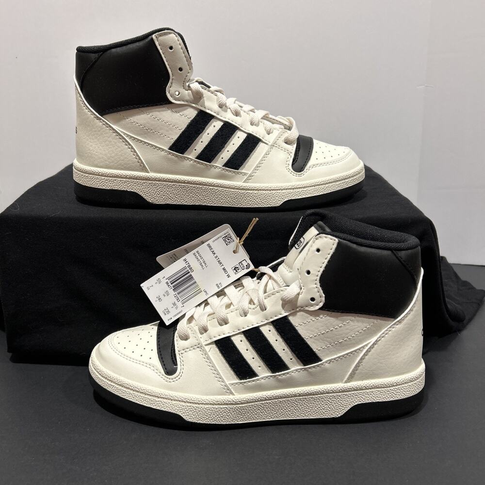 Adidas Break Star Mid Women's Basketball Shoe size 7 White IH7880 New W OG BOX
